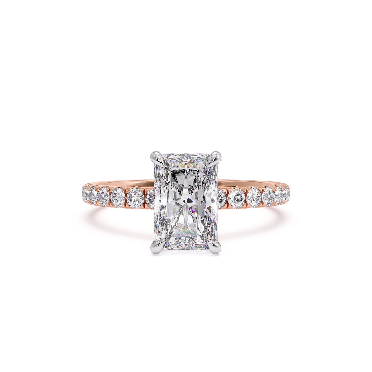 Autumn - 4 Claw Pavé W/ Crown Halo