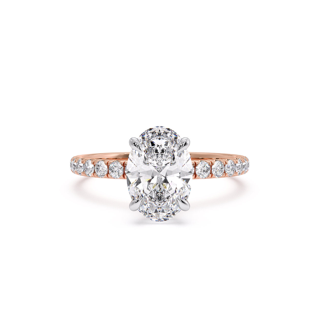 Autumn - 4 Claw Pavé W/ Crown Halo