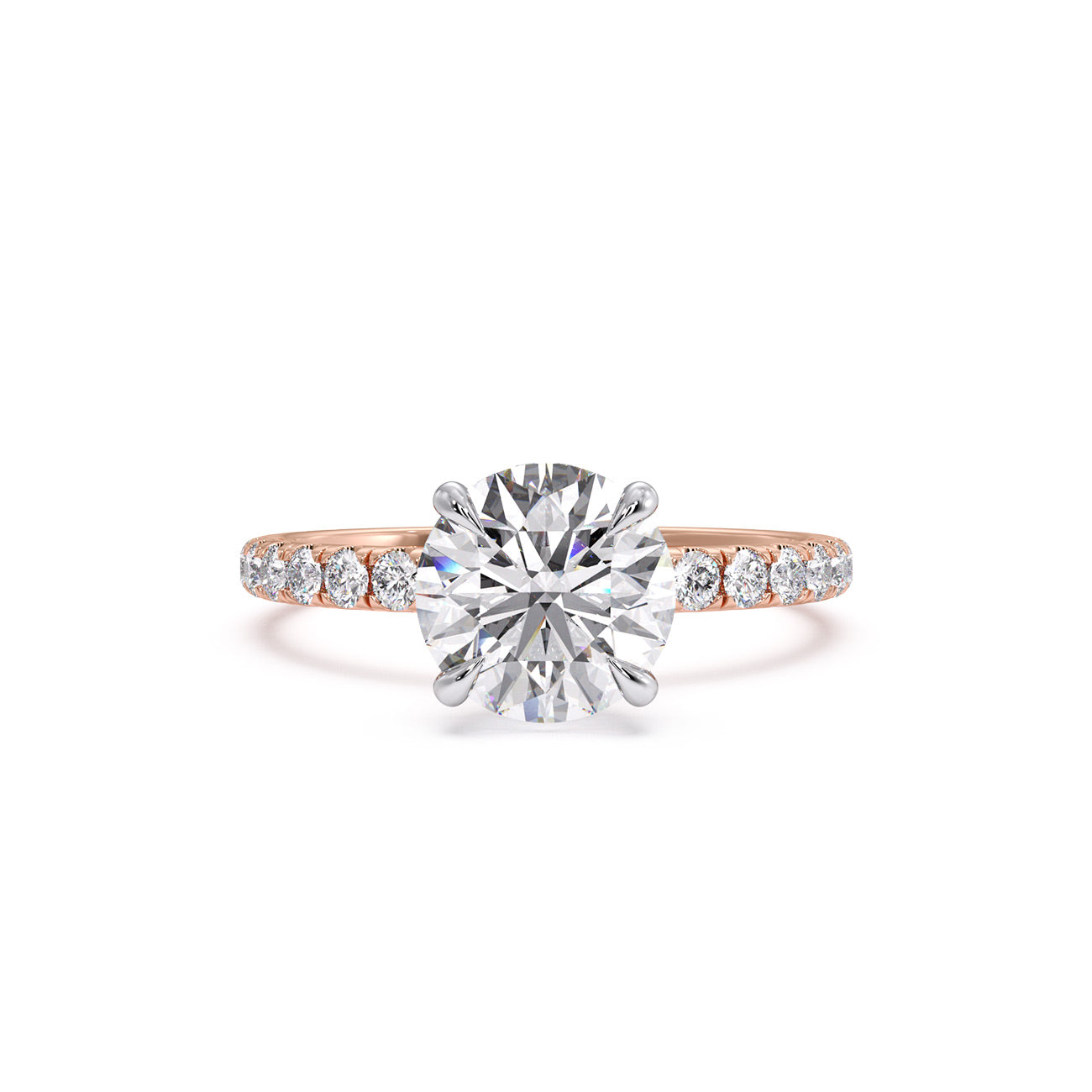 Autumn - 4 Claw Pavé W/ Crown Halo