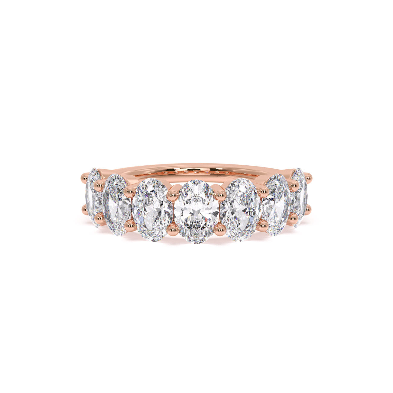 Eclipse Oval Eternity Wedding Band Half Way