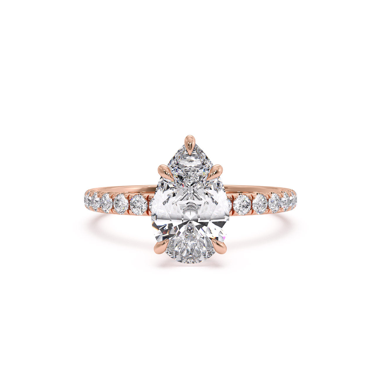 Autumn - 4 Claw Pavé W/ Crown Halo