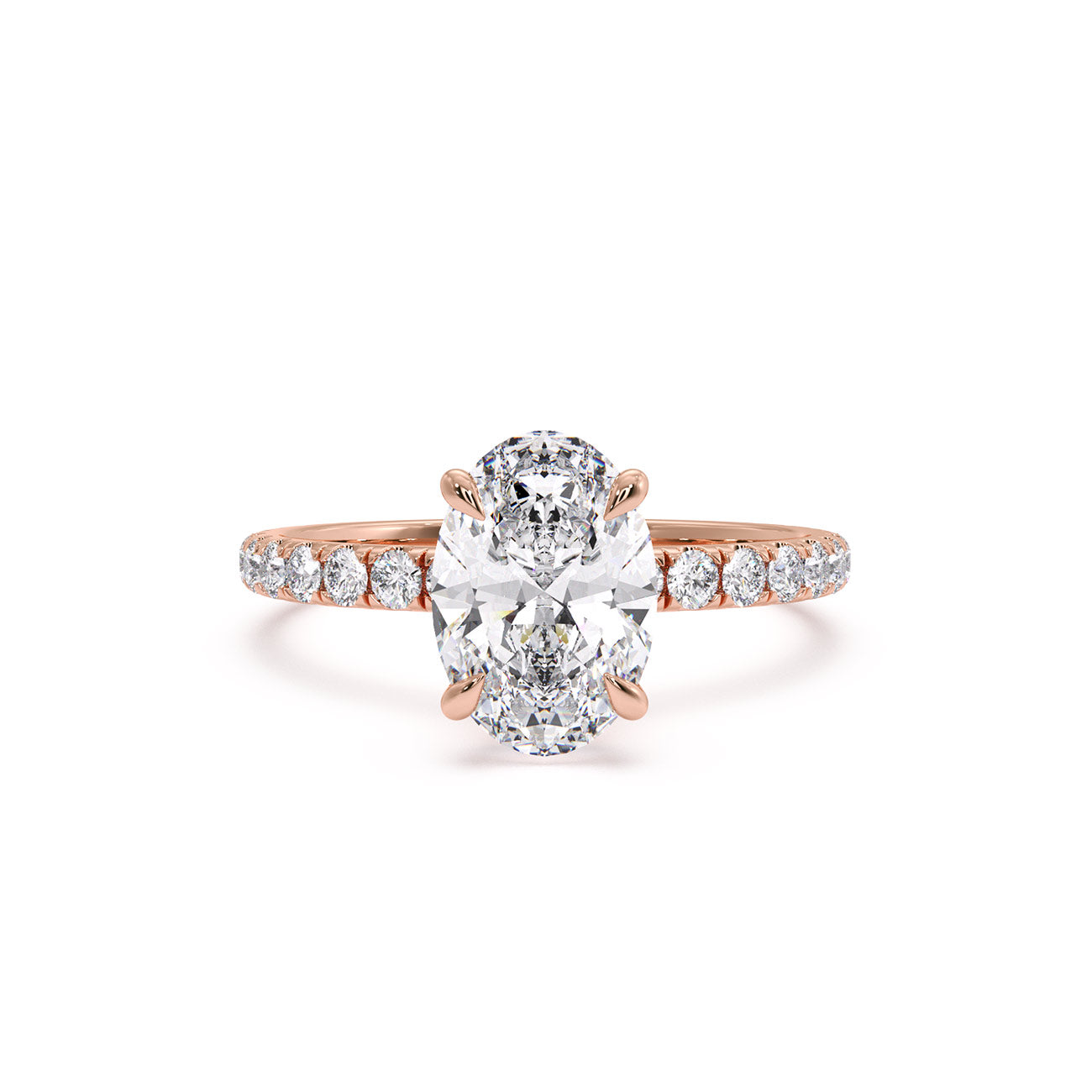 Autumn - 4 Claw Pavé W/ Crown Halo