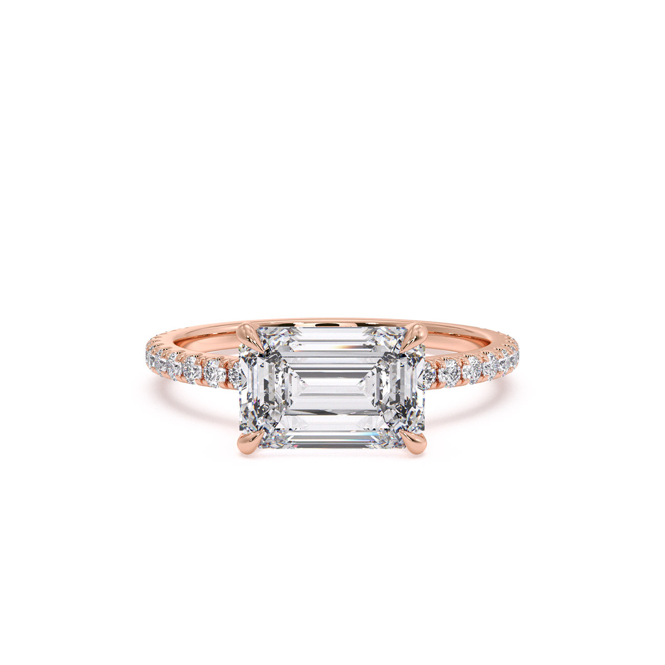 Brooke - East West Emerald Pavé