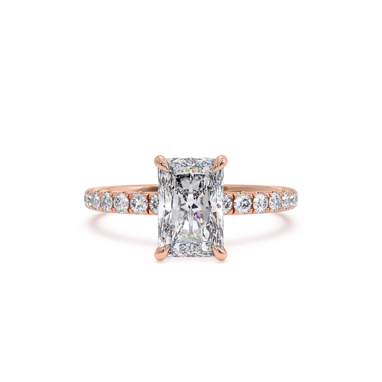 Autumn - 4 Claw Pavé W/ Crown Halo