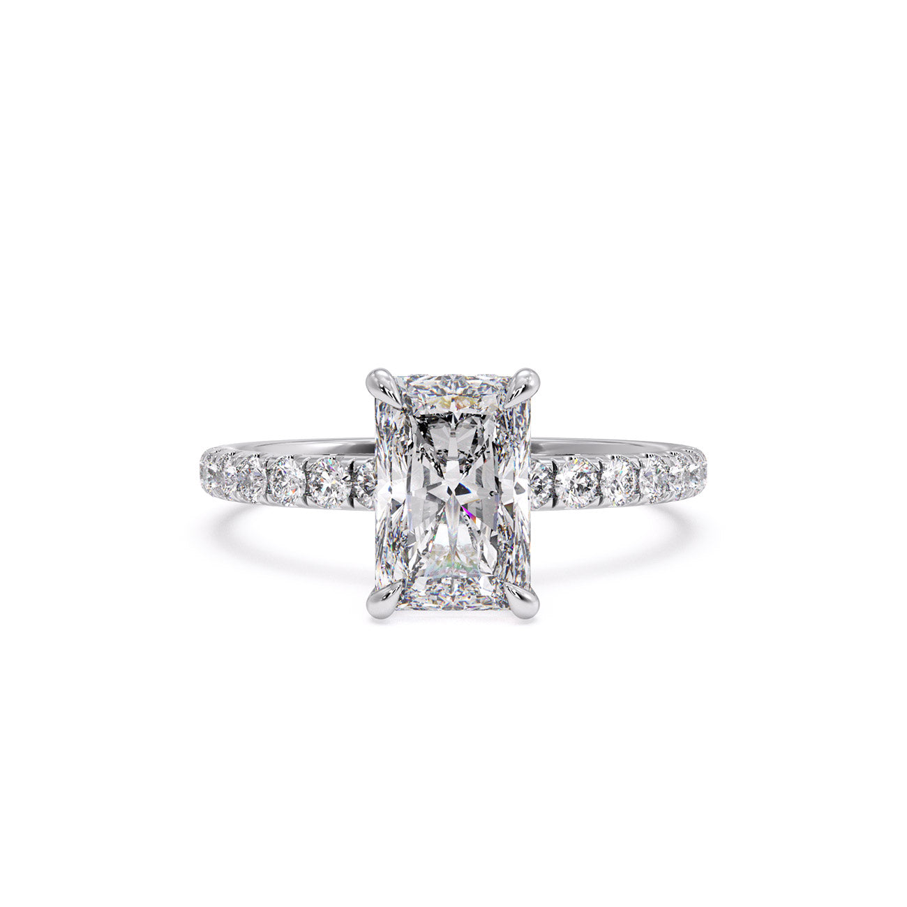 Autumn - 4 Claw Pavé W/ Crown Halo