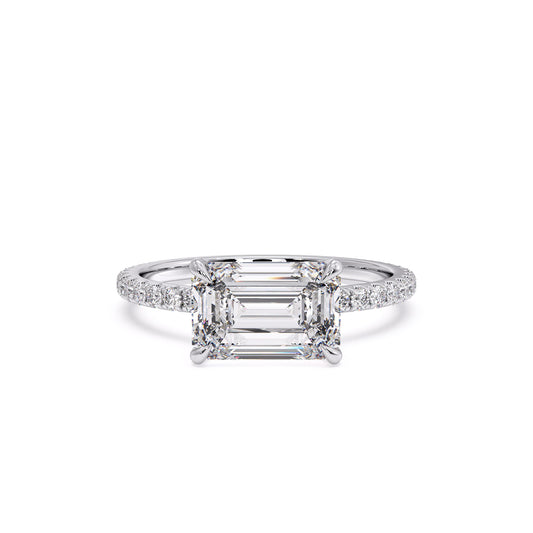 Brooke - East West Emerald Pavé