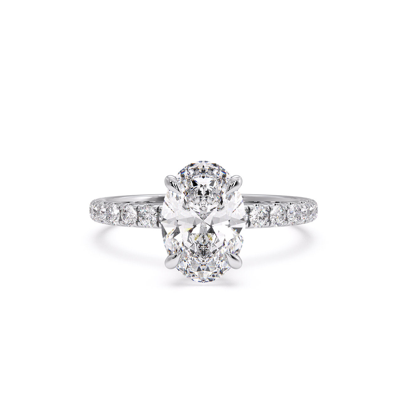 Autumn - 4 Claw Pavé W/ Crown Halo
