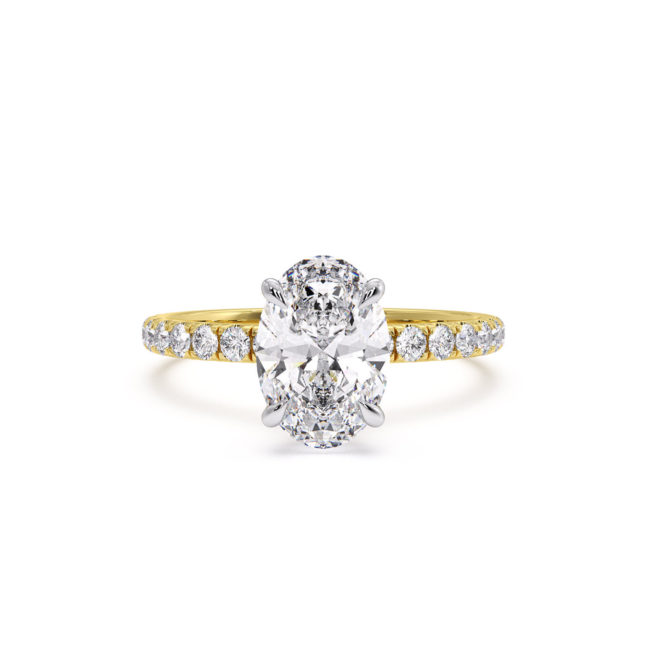 Autumn - 4 Claw Pavé W/ Crown Halo