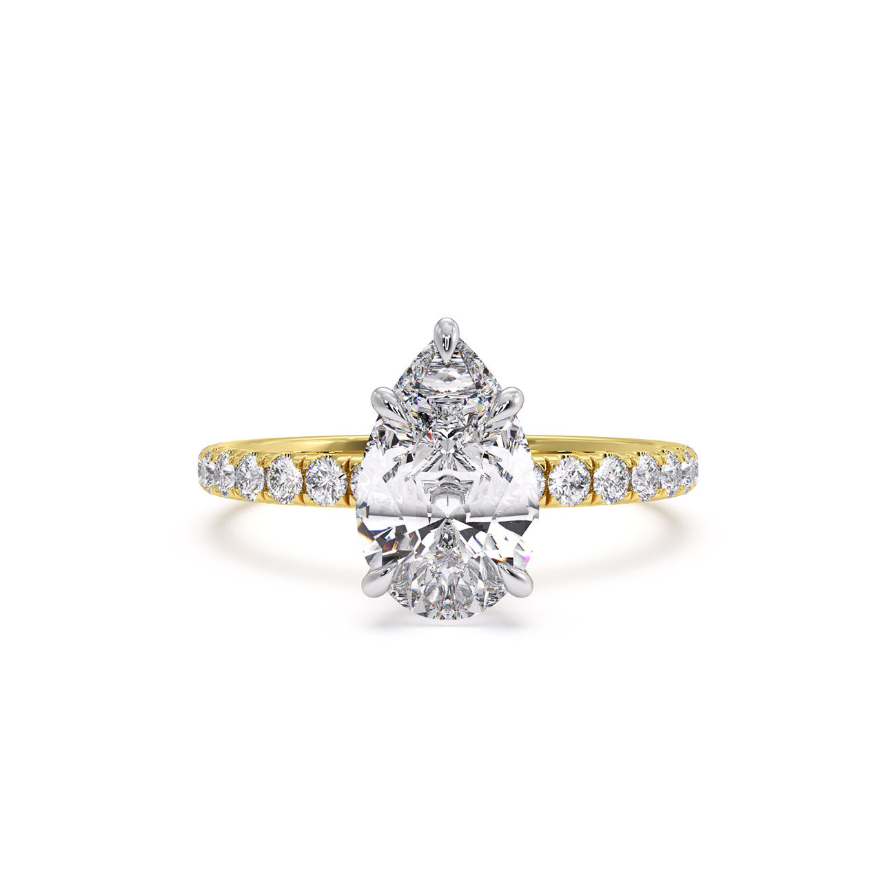 Autumn - 4 Claw Pavé W/ Crown Halo