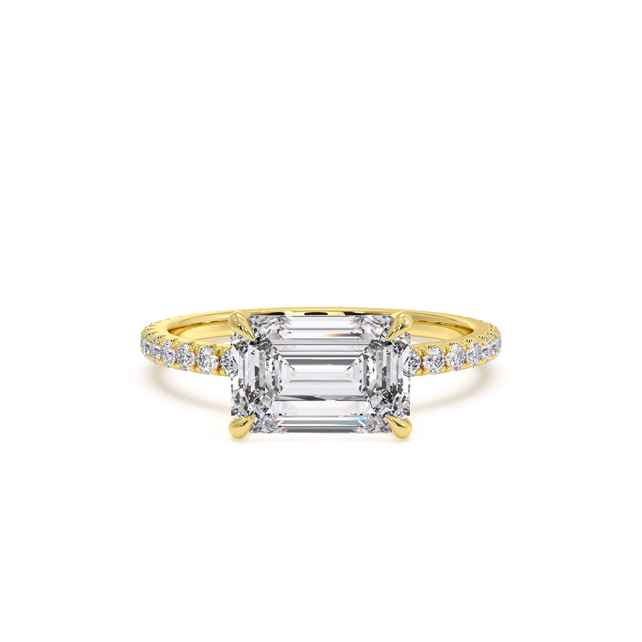 Brooke - East West Emerald Pavé