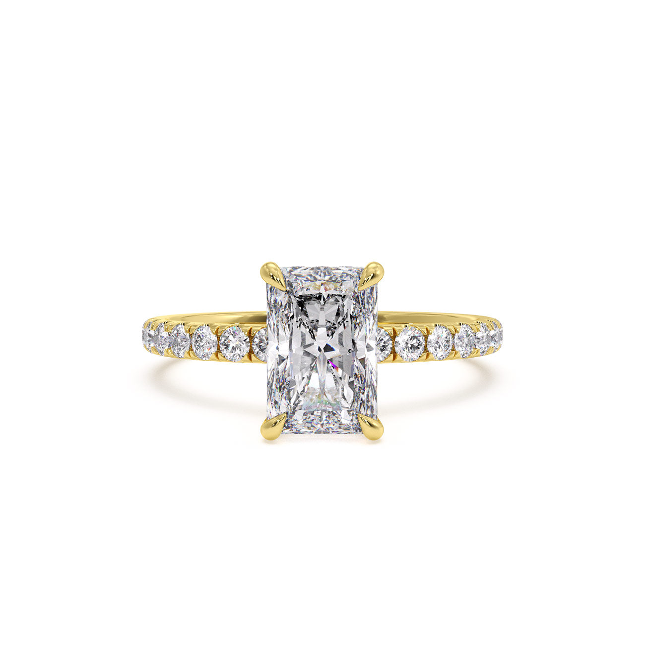 Autumn - 4 Claw Pavé W/ Crown Halo