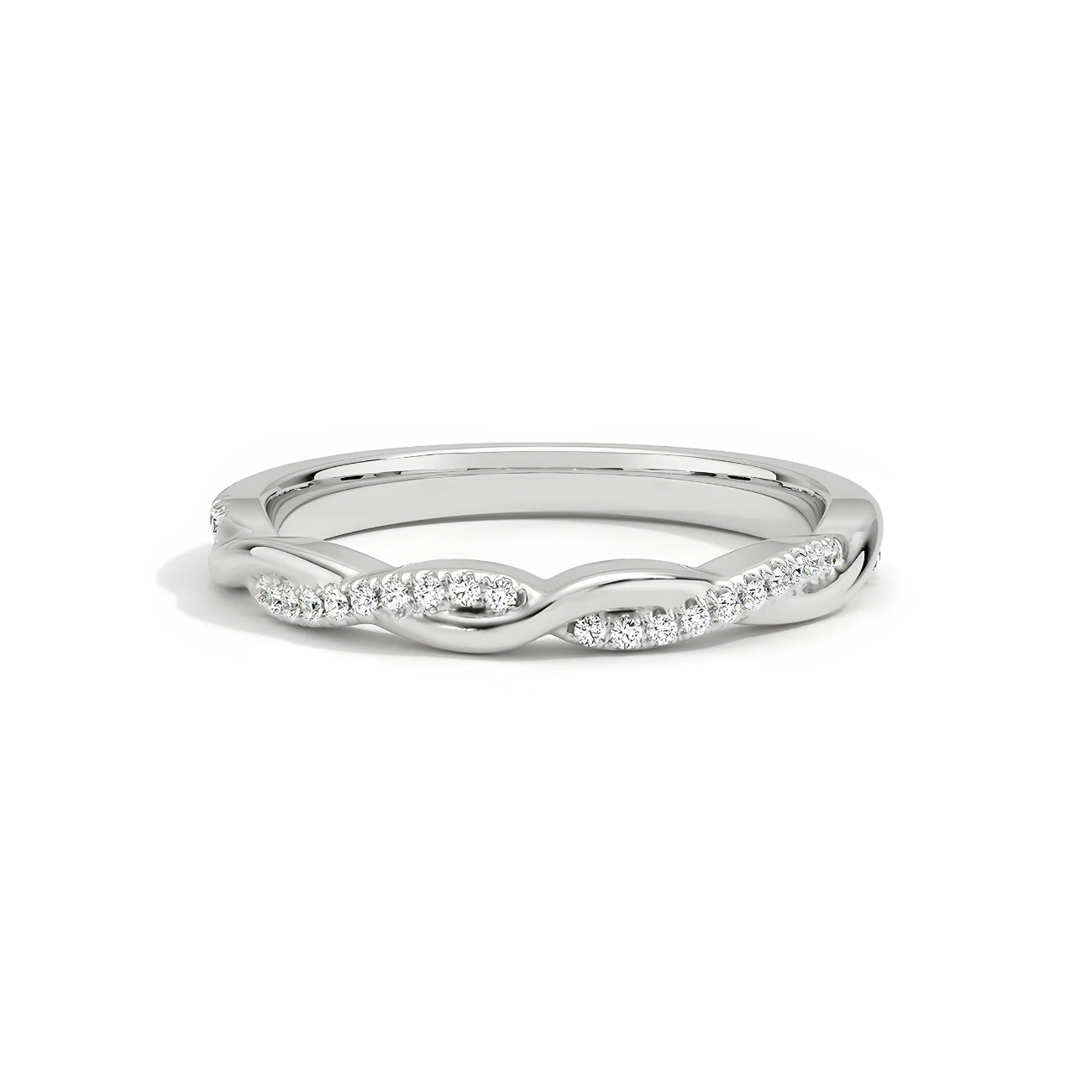 Roxanne Twisted Pavé Wedding Band