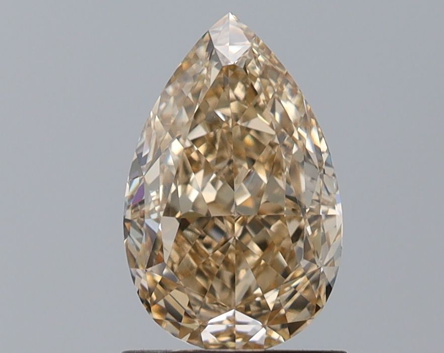 1.51ct Pear Natural Diamond (Fancy Light Yellowish Brown, Clarity VVS1, GIA)