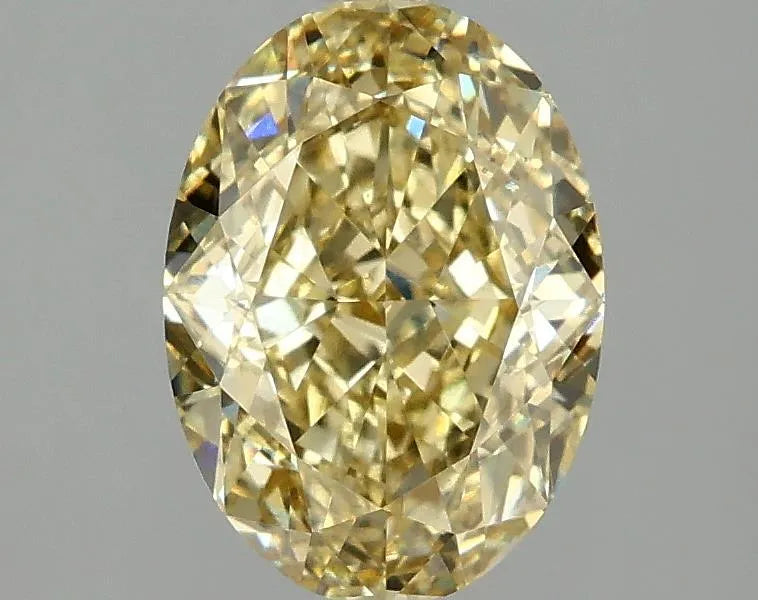 2.01ct Oval Lab Grown Diamond (Colour Fancy Intense Yellow, Clarity VS2, IGI Certified)