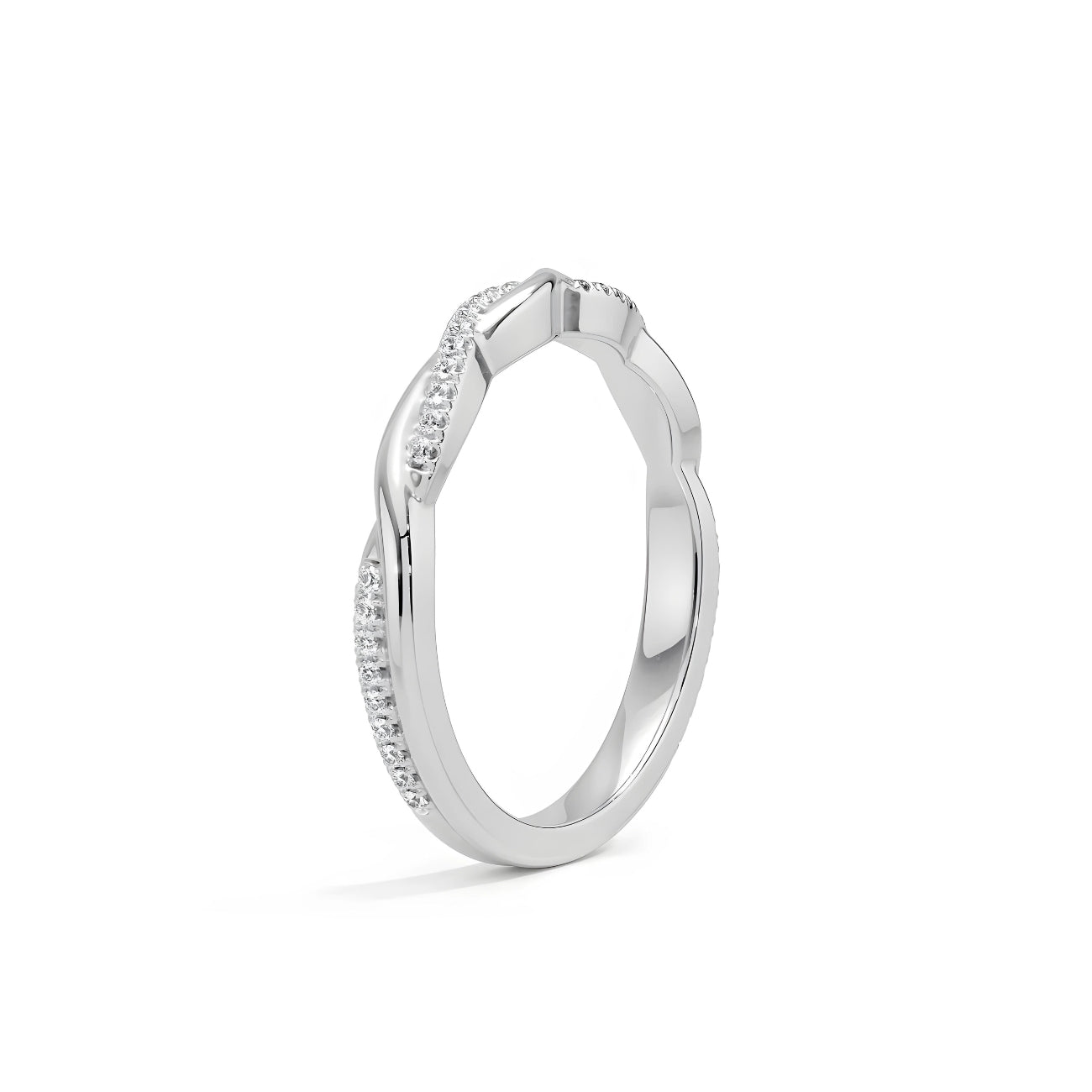 Roxanne Twisted Pavé Wedding Band