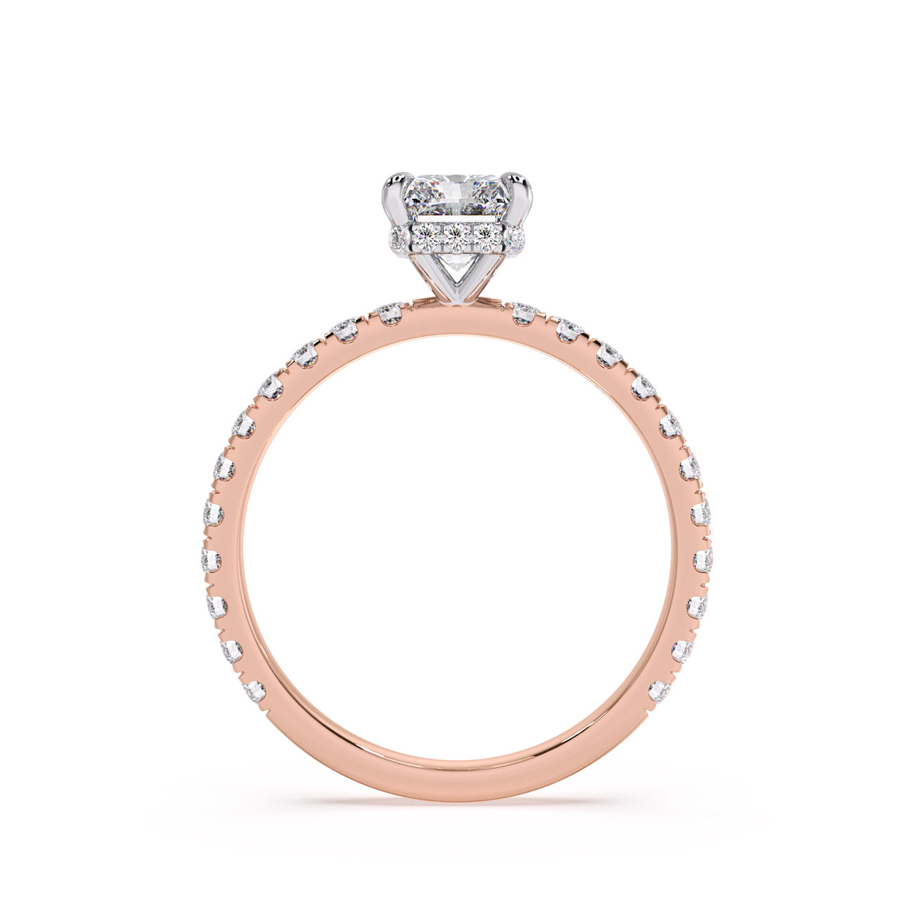 Autumn - 4 Claw Pavé W/ Crown Halo