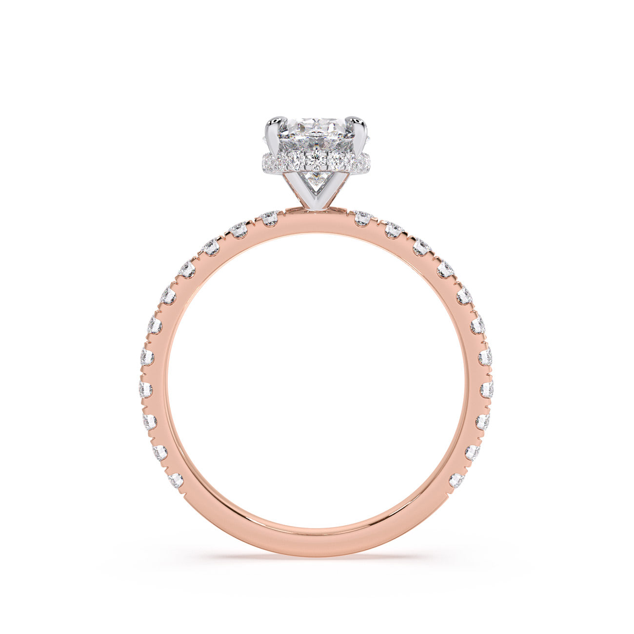 Autumn - 4 Claw Pavé W/ Crown Halo