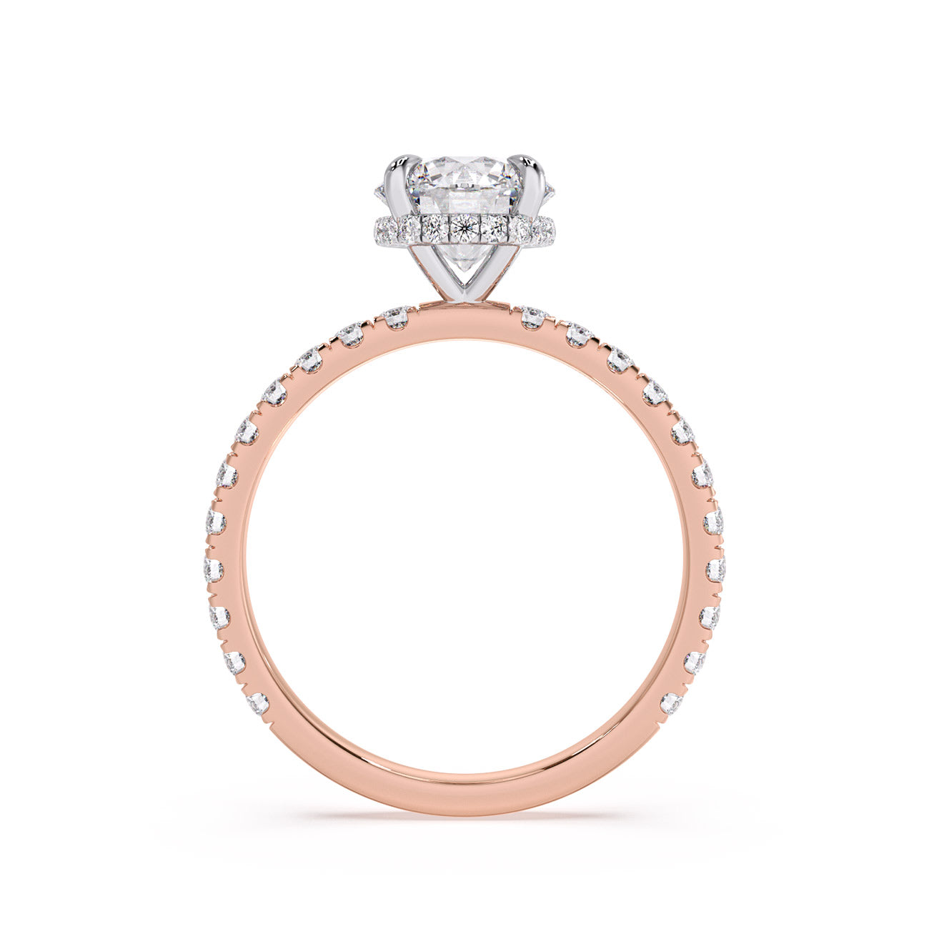 Autumn - 4 Claw Pavé W/ Crown Halo