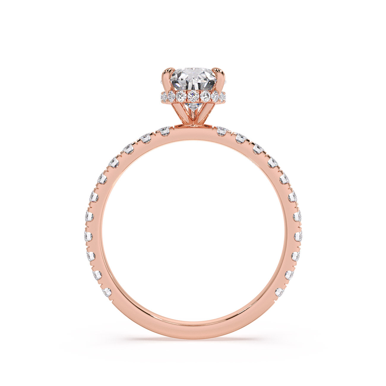 Autumn - 4 Claw Pavé W/ Crown Halo