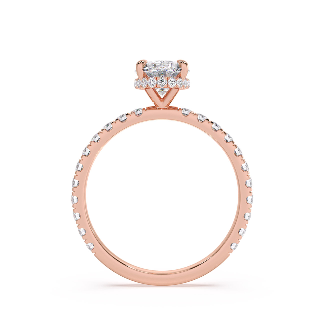Autumn - 4 Claw Pavé W/ Crown Halo