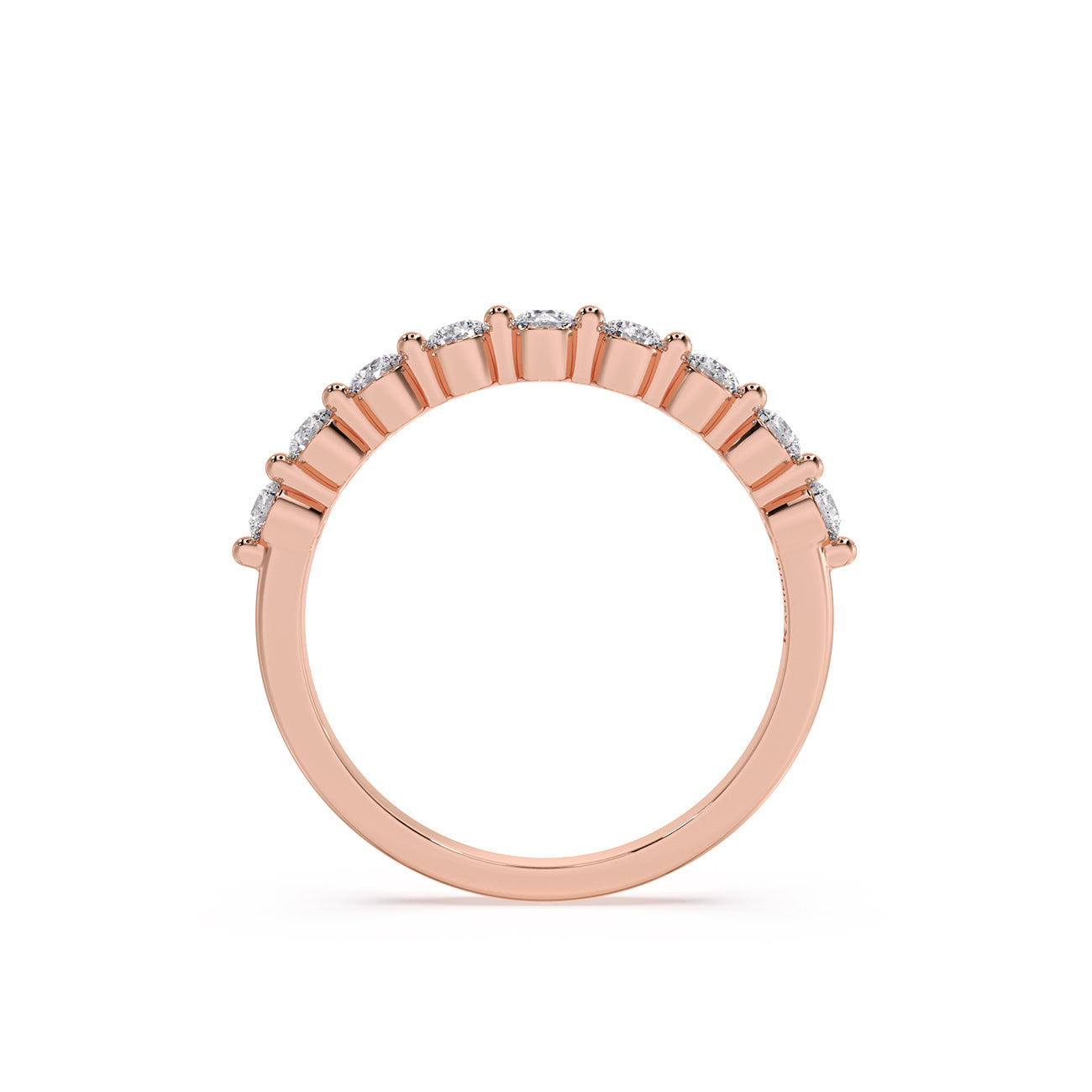 Nirvana Floating Shared Prong Wedding Band