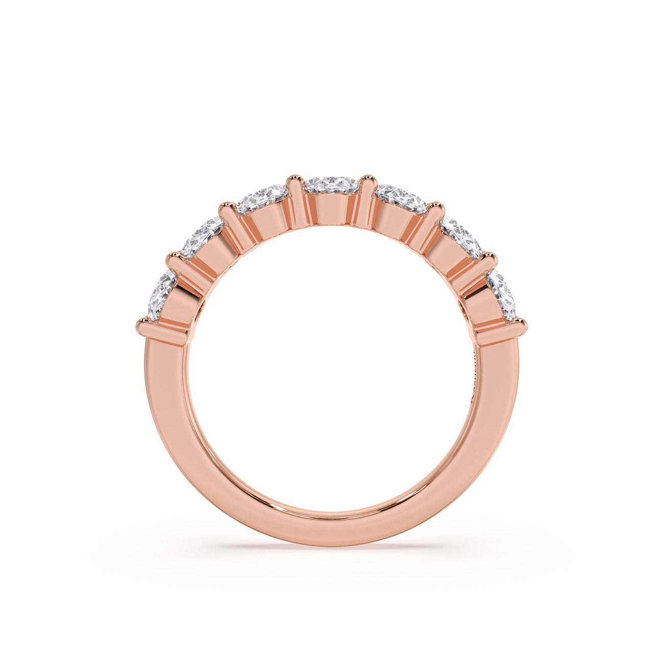 Eclipse Oval Eternity Wedding Band Half Way