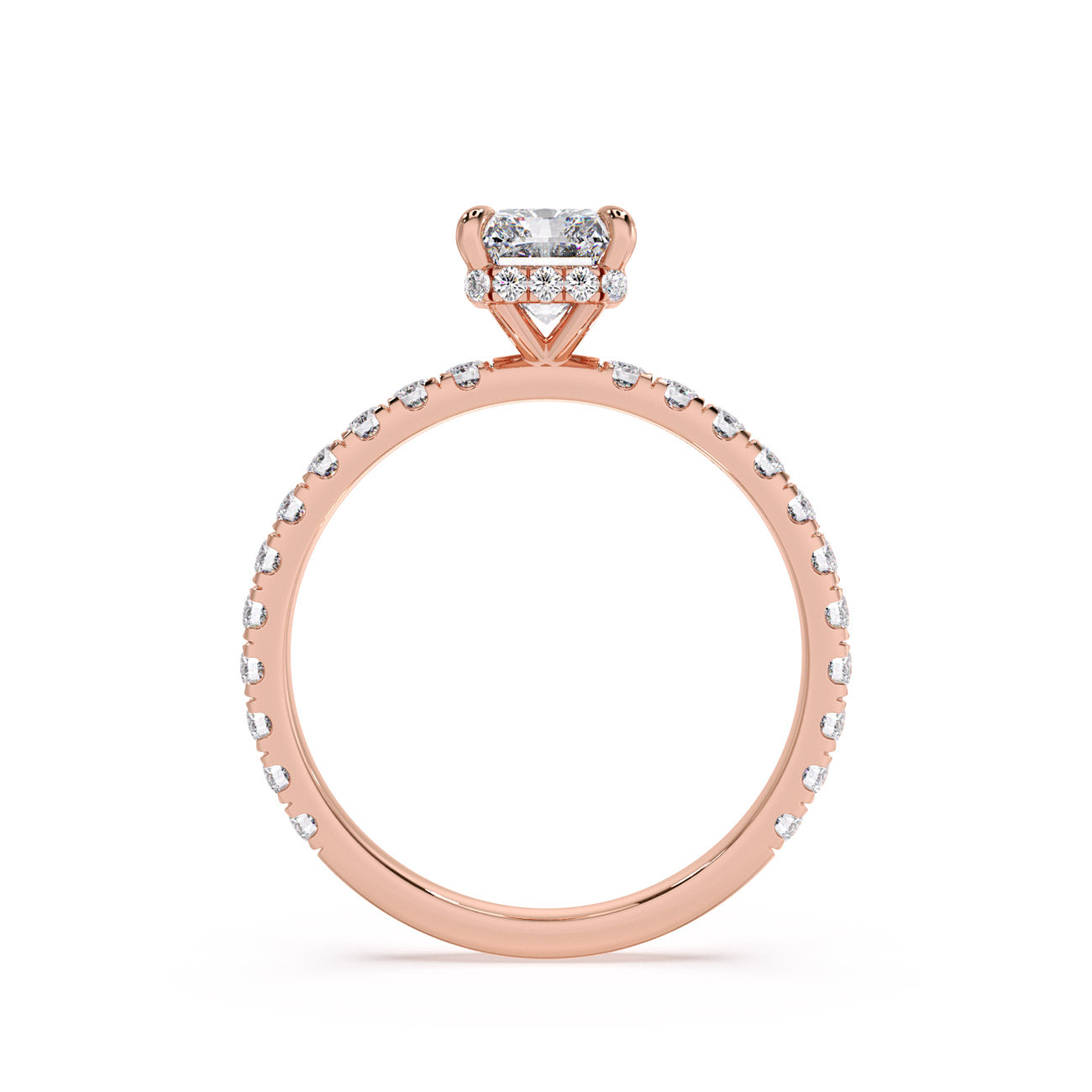Autumn - 4 Claw Pavé W/ Crown Halo