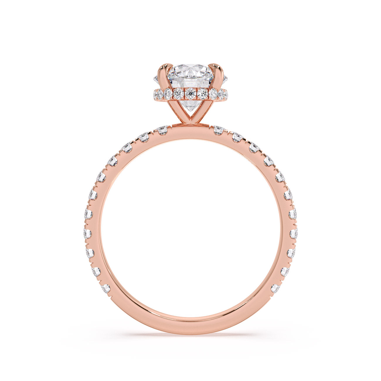 Autumn - 4 Claw Pavé W/ Crown Halo