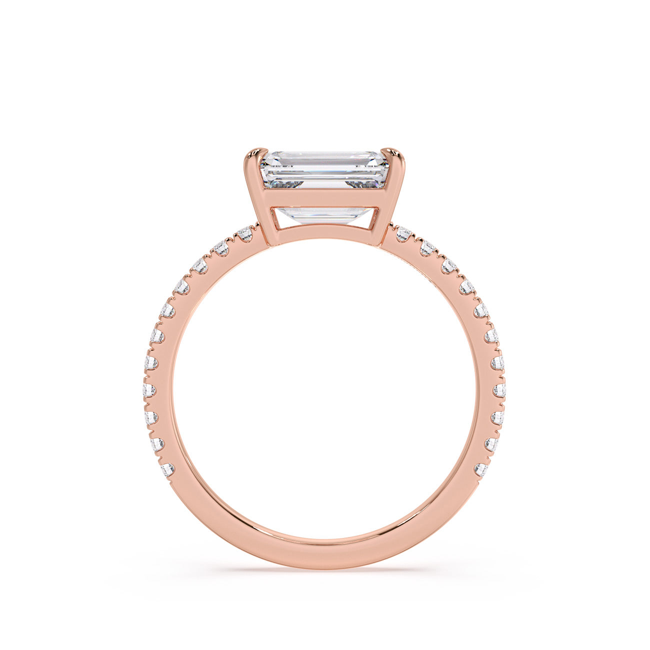 Brooke - East West Emerald Pavé