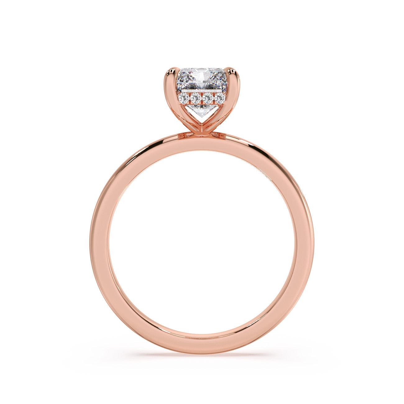 Aya - Solitaire W/ Hidden Halo