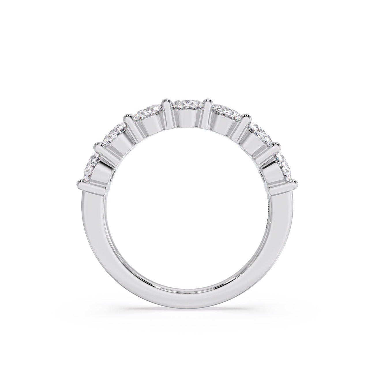 Eclipse Oval Eternity Wedding Band Half Way