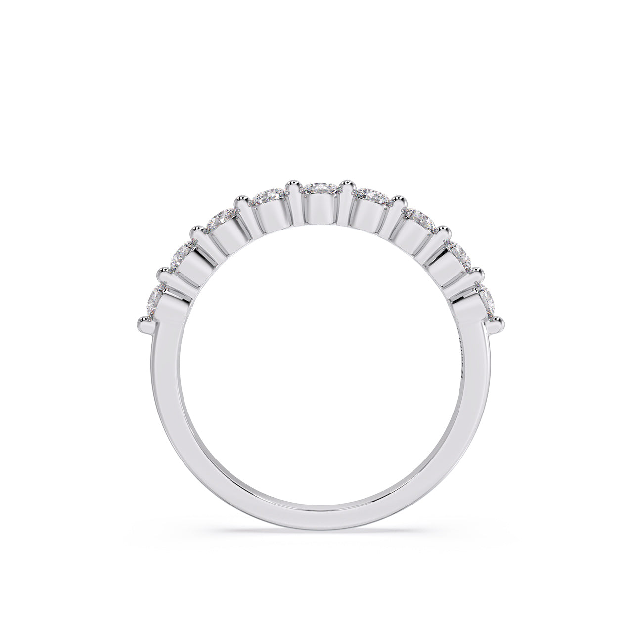 Nirvana Floating Shared Prong Wedding Band