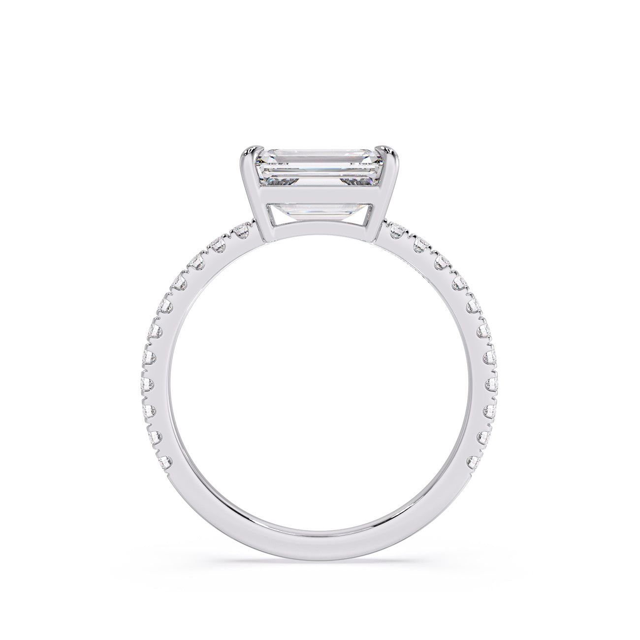 Brooke - East West Emerald Pavé