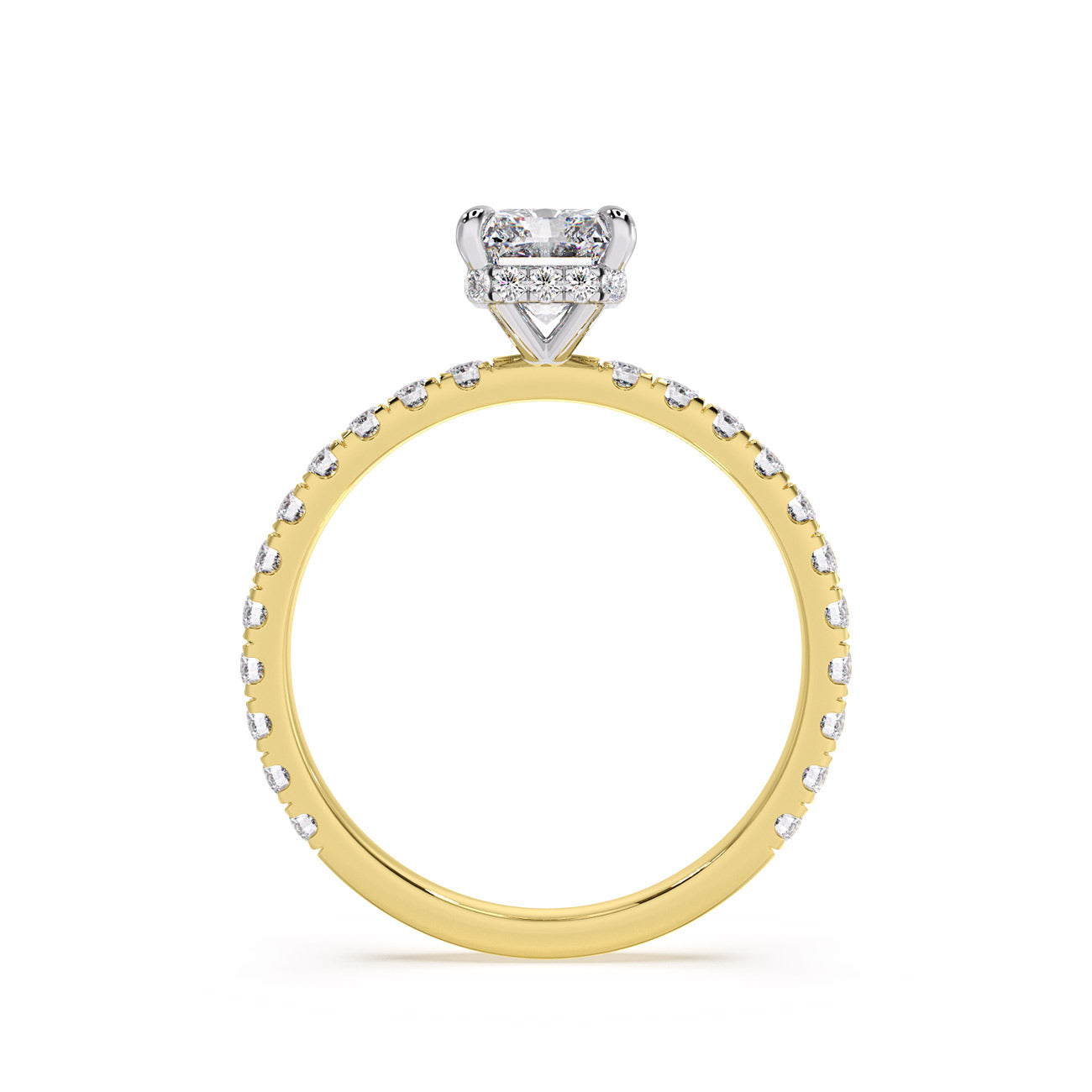 Autumn - 4 Claw Pavé W/ Crown Halo
