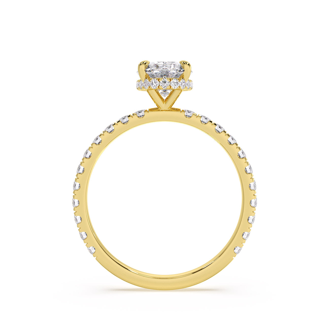 Autumn - 4 Claw Pavé W/ Crown Halo