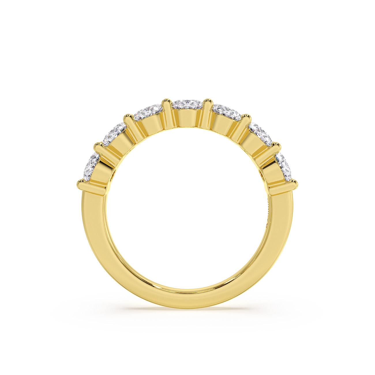 Eclipse Oval Eternity Wedding Band Half Way