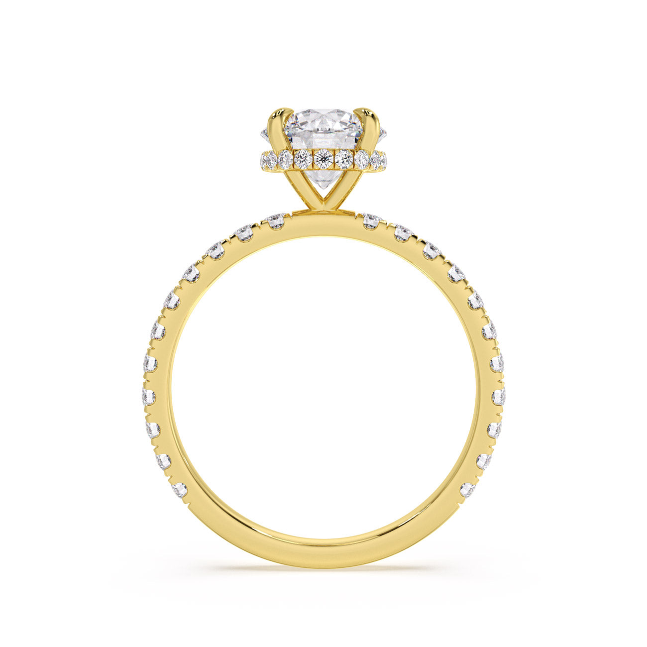 Autumn - 4 Claw Pavé W/ Crown Halo