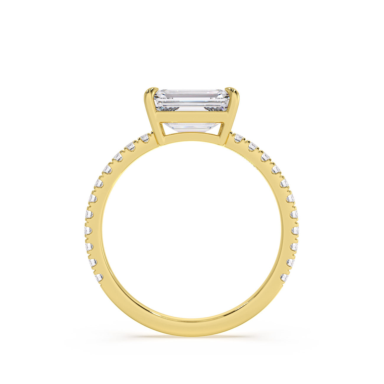 Brooke - East West Emerald Pavé