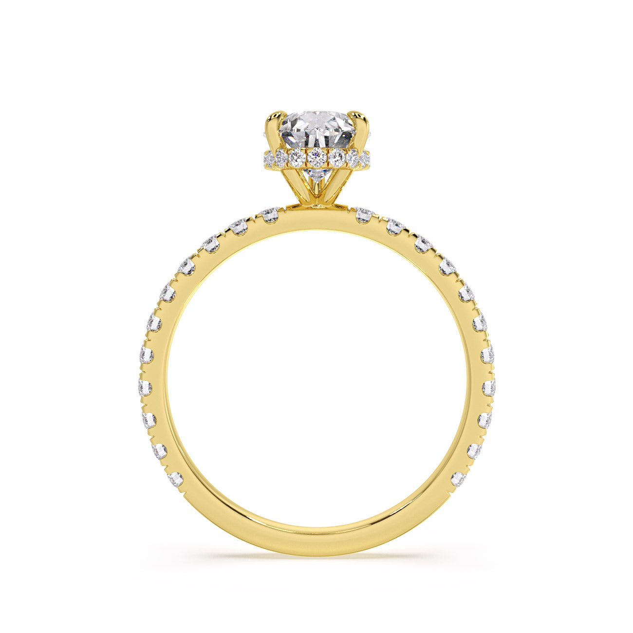 Autumn - 4 Claw Pavé W/ Crown Halo