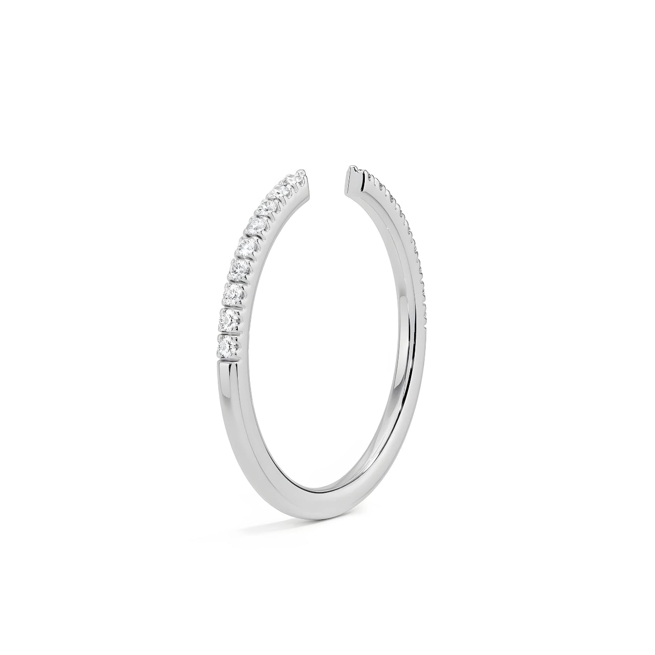 Wynter 3/4 Open Pavé Wedding Band