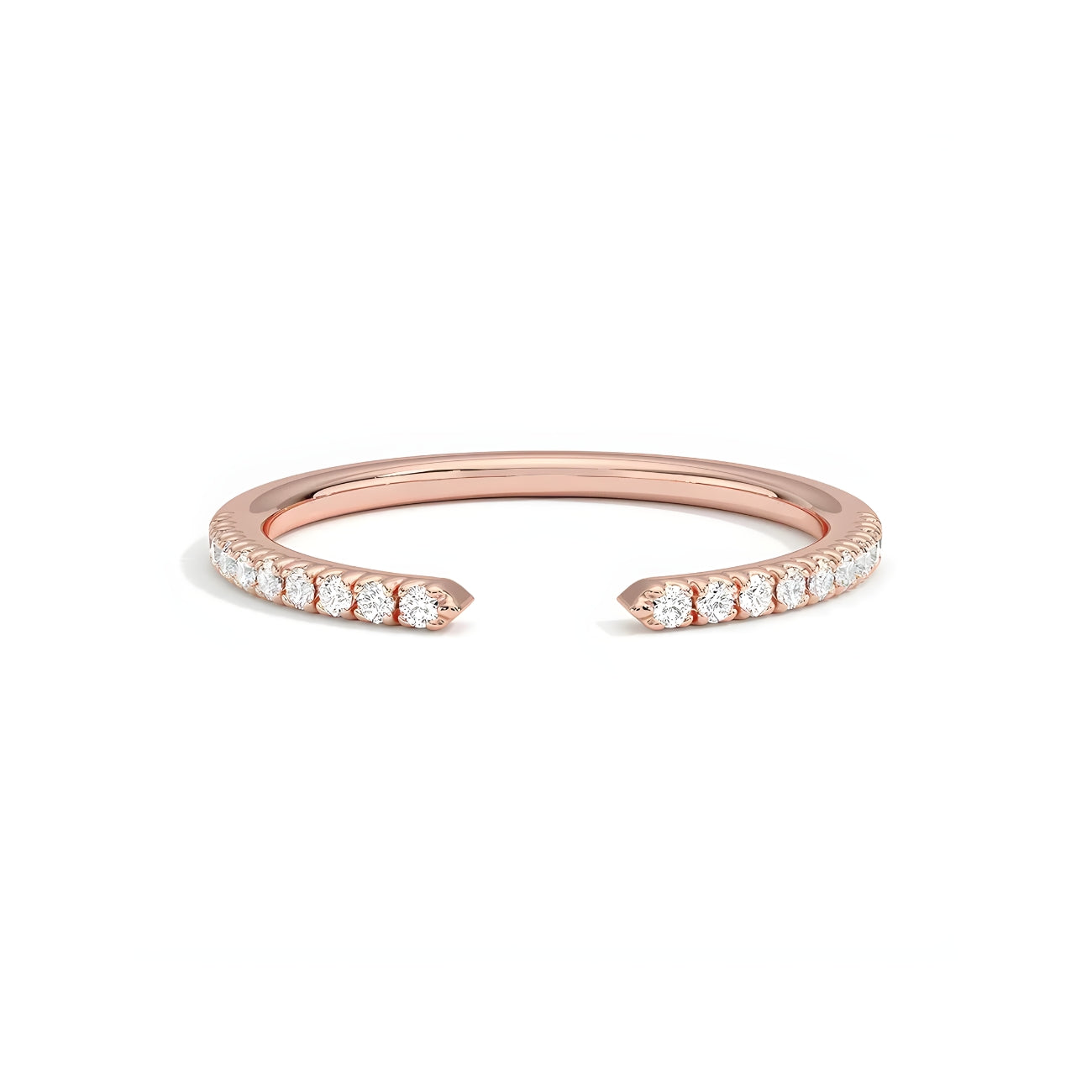Wynter 3/4 Open Pavé Wedding Band