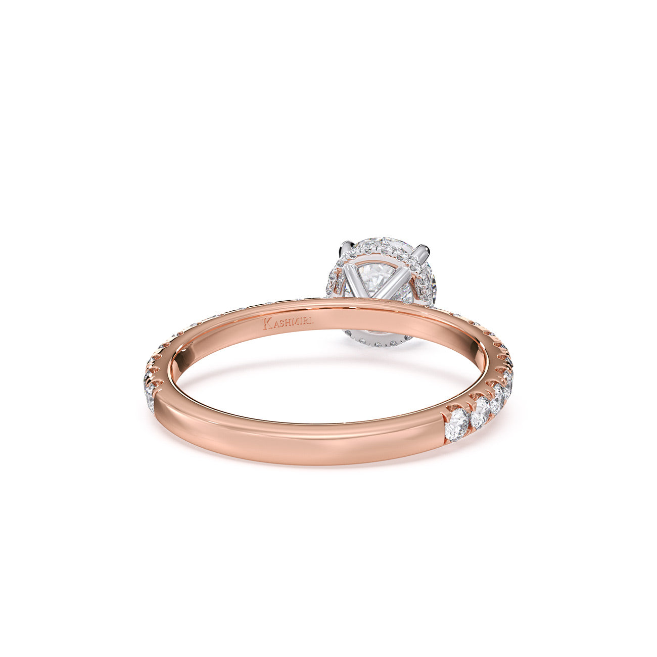Autumn - 4 Claw Pavé W/ Crown Halo
