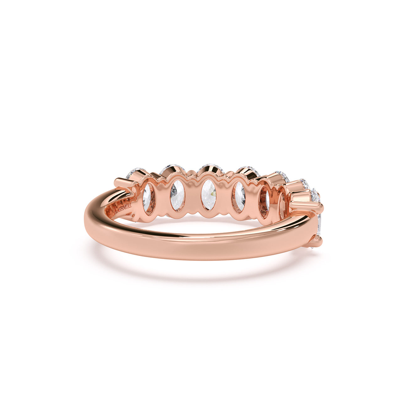 Eclipse Oval Eternity Wedding Band Half Way