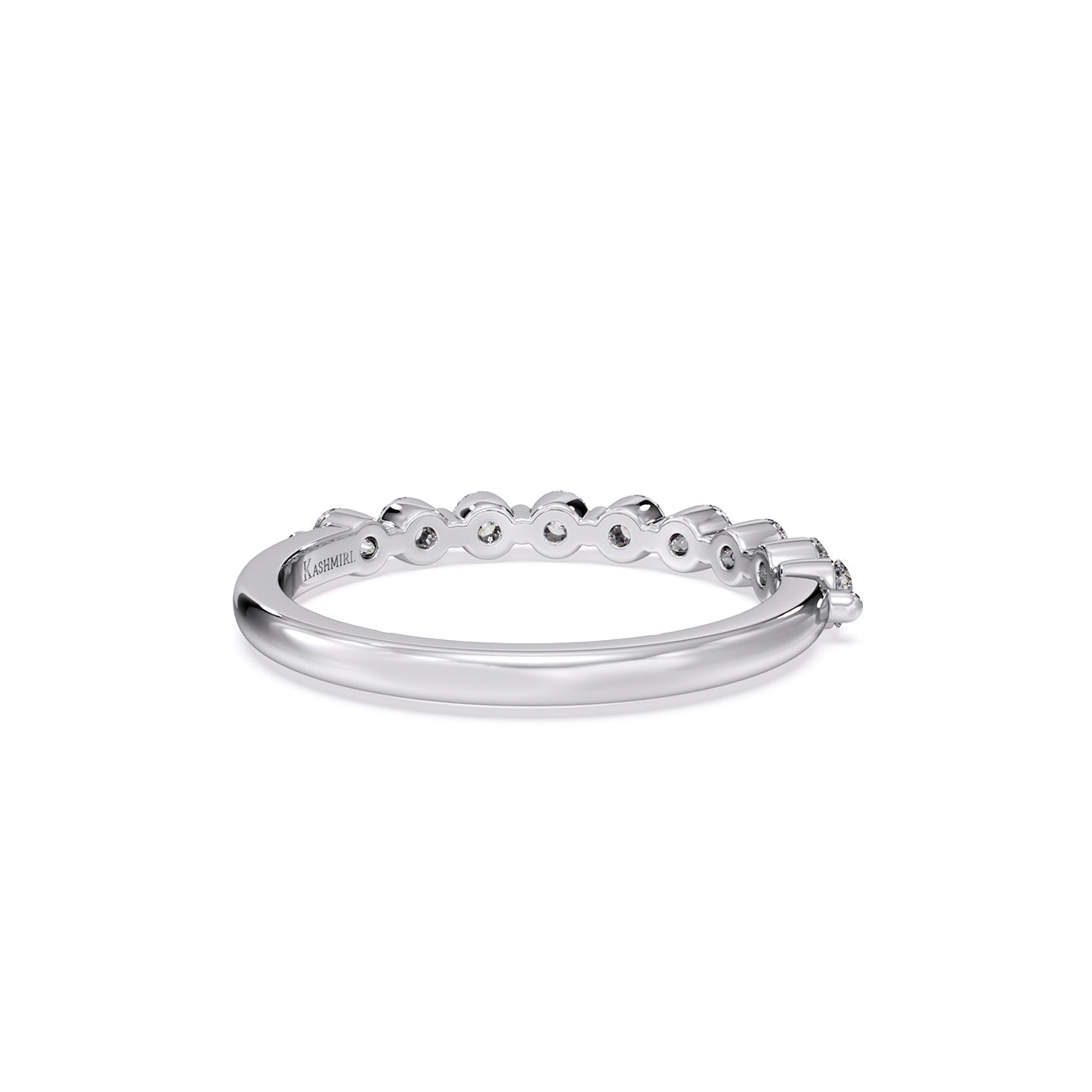 Nirvana Floating Shared Prong Wedding Band