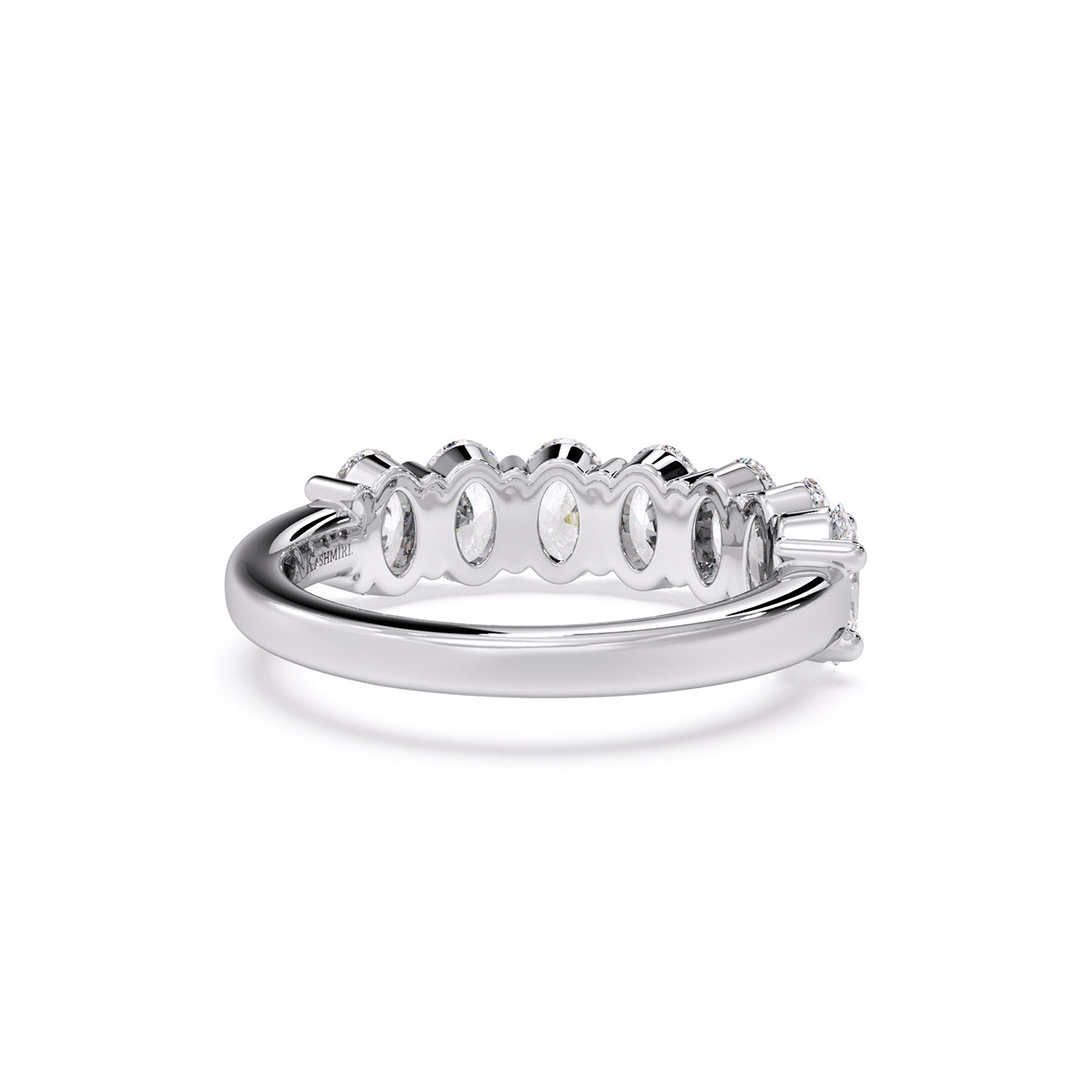 Eclipse Oval Eternity Wedding Band Half Way