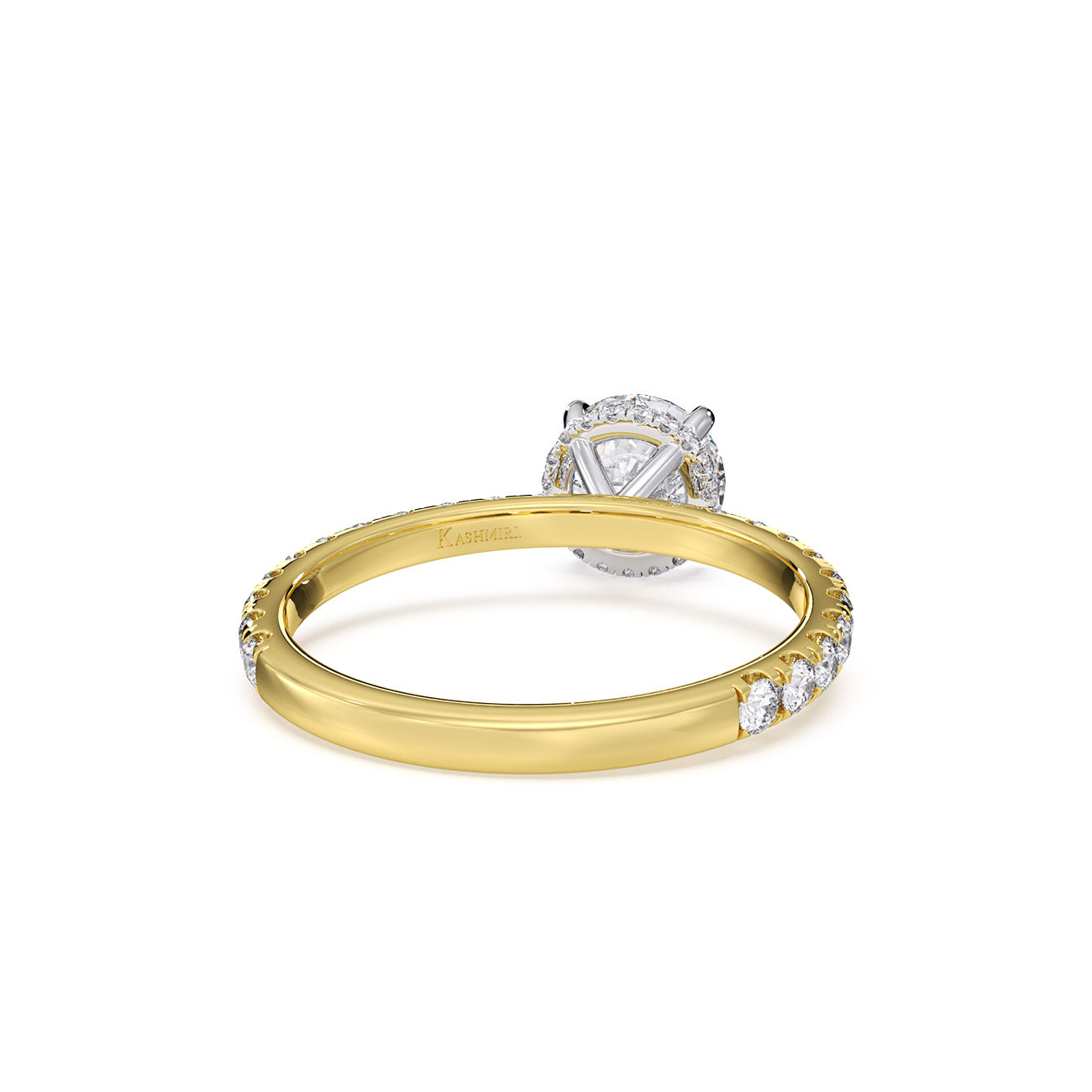 Autumn - 4 Claw Pavé W/ Crown Halo