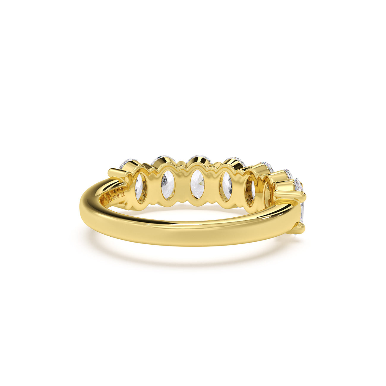 Eclipse Oval Eternity Wedding Band Half Way