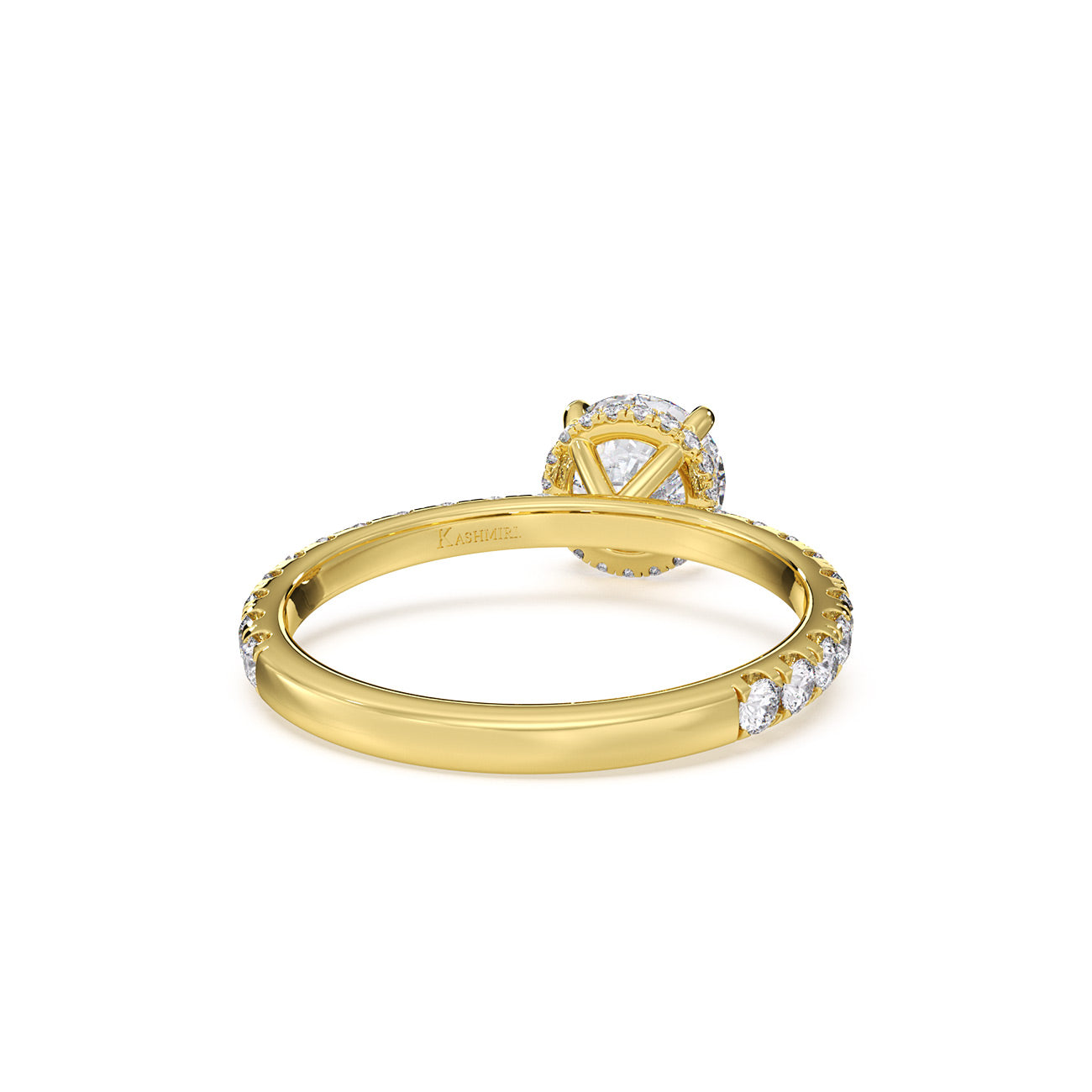Autumn - 4 Claw Pavé W/ Crown Halo
