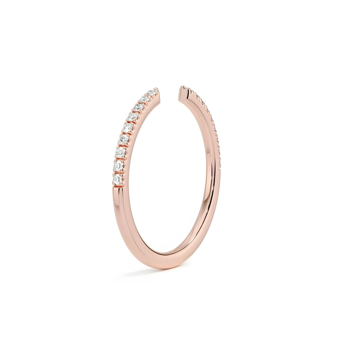 Wynter 3/4 Open Pavé Wedding Band