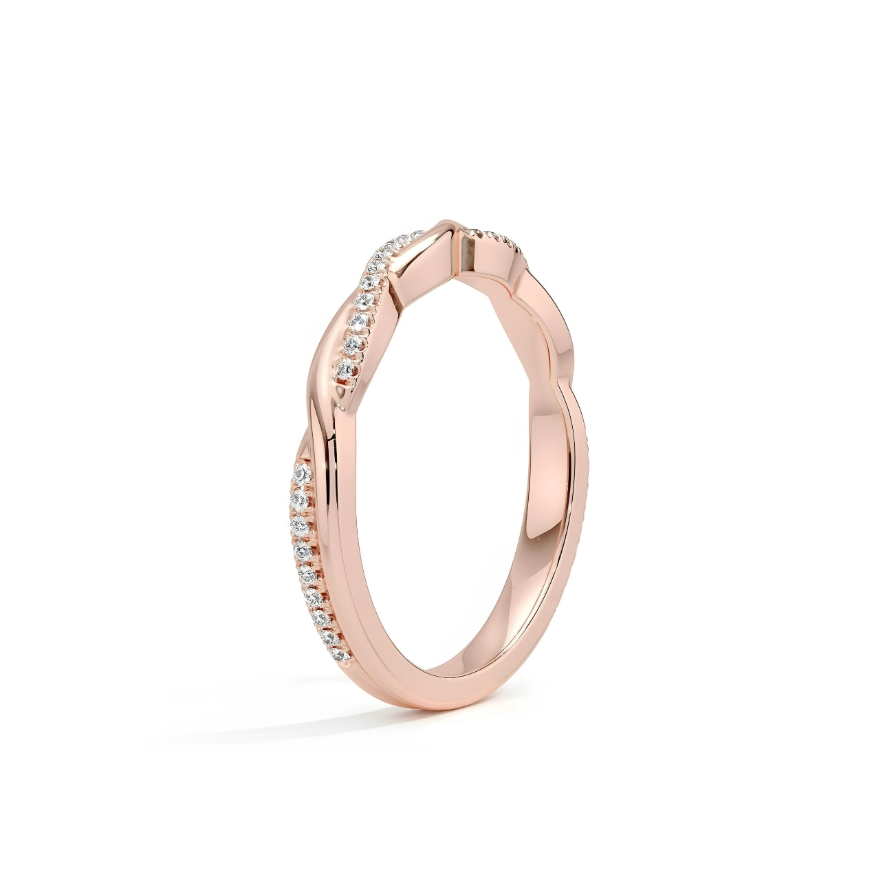 Roxanne Twisted Pavé Wedding Band